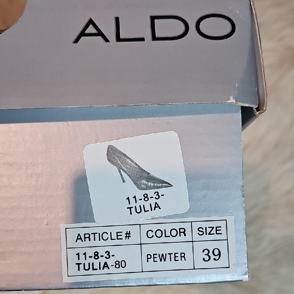 Aldo Women's Metallic Pewter Heels